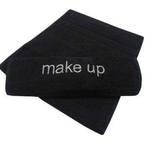 Πετσέτα Χειρός με κέντημα Make Up Cotton 100% 500gr/m2 30x50 Black