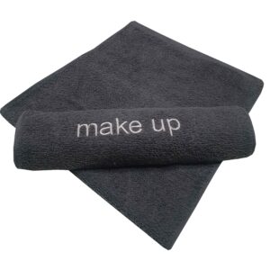 Πετσέτα Χειρός με κέντημα Make Up Cotton 100% 500gr/m2 30x50 Grey