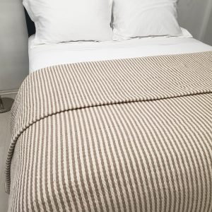 Κουβέρτα Υφαντή Βαμβακερή Ινδίας Natural - Beige Υπέρδιπλη 240x250