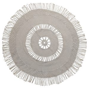 Χαλί Macrame Ινδίας Στρογγυλό 100% Cotton Natural Φ150
