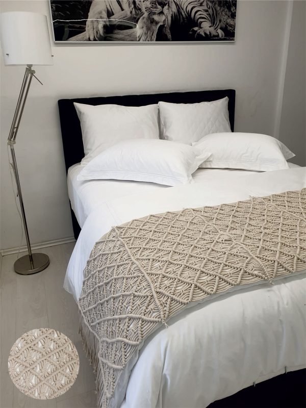 Runner Macrame 100% Βαμβάκι Natural - Μονό 60x160