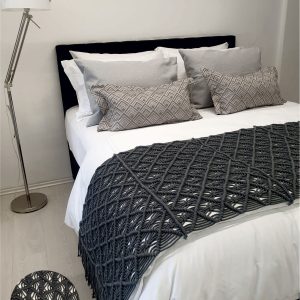 Runner Macrame 100% Βαμβάκι Grey - Υπέρδιπλο 60x230