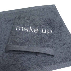 Λαβέτα με κέντημα Make Up Cotton 100% 500gr/m2 30x30 Grey